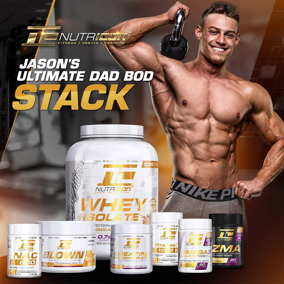 Nutricon's Jason’s Ultimate Dad Bod Stack | GS Nutrition