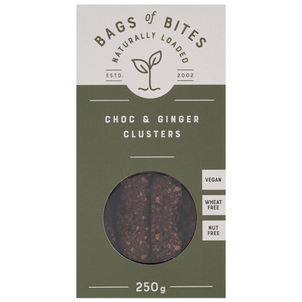 Bags of Bites Choc and Ginger Cluster