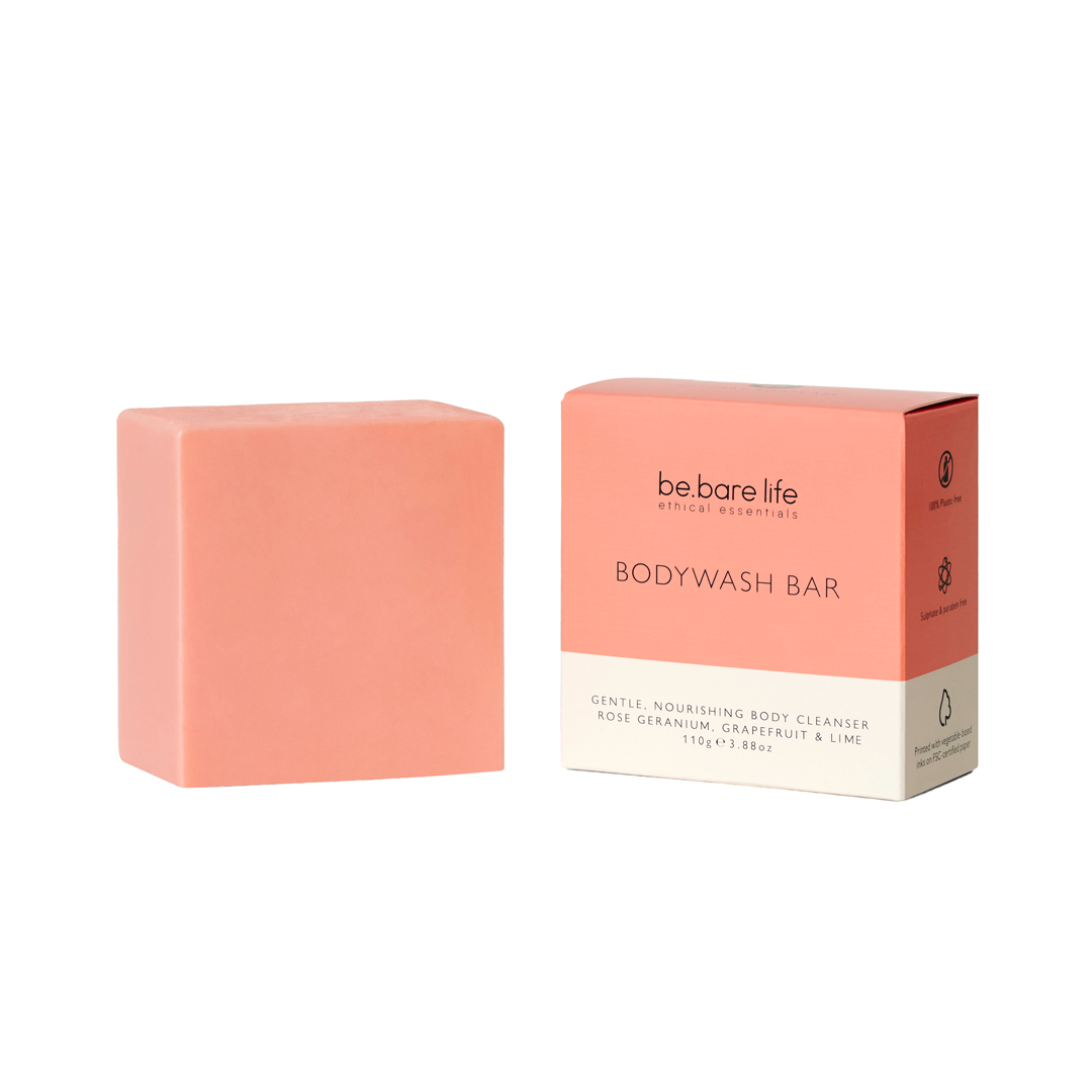 Be Bare Life Bodywash Bar Red Rose Geran Grapefruit Lime