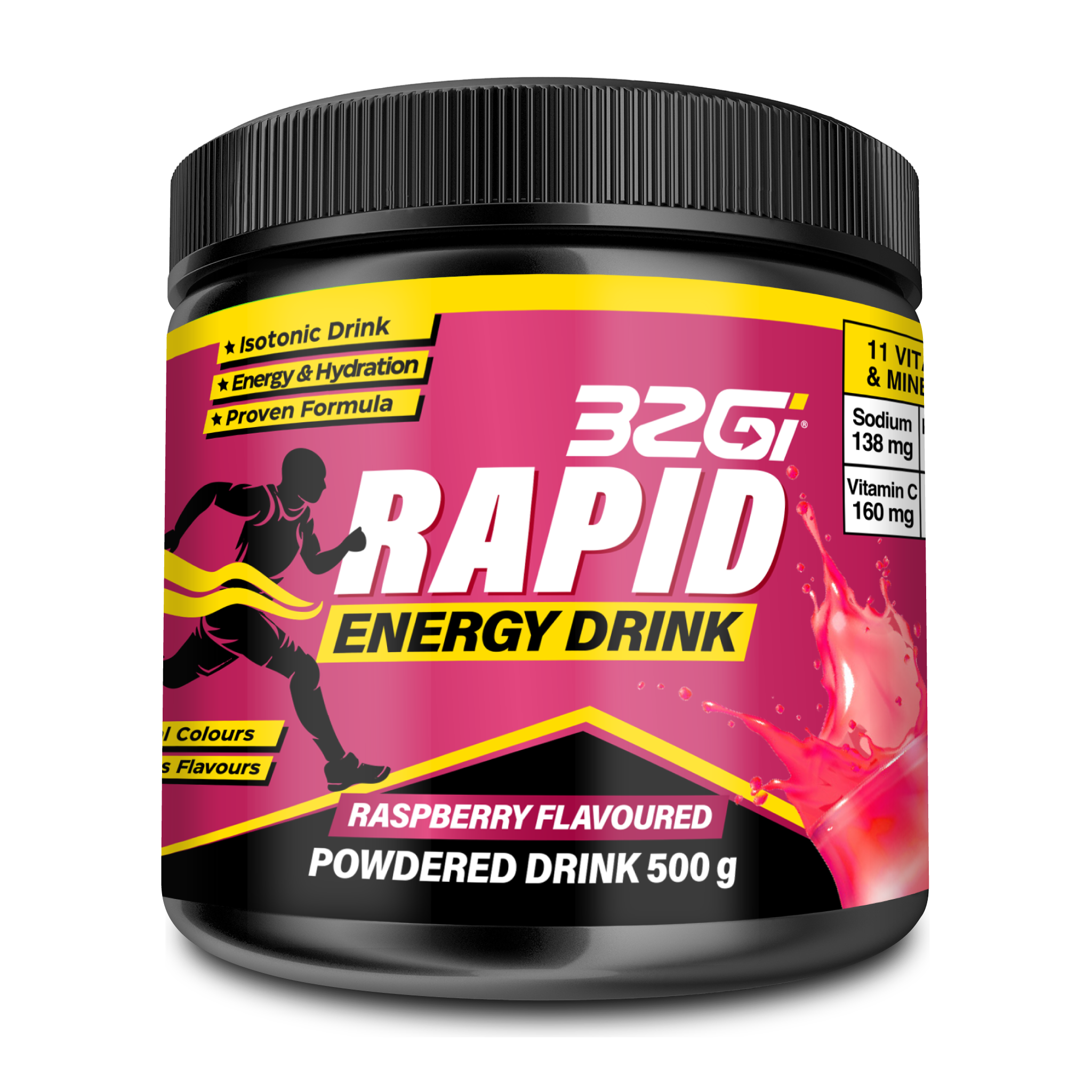 32Gi Rapid Energy - Isotonic Sports Drink - Raspberry