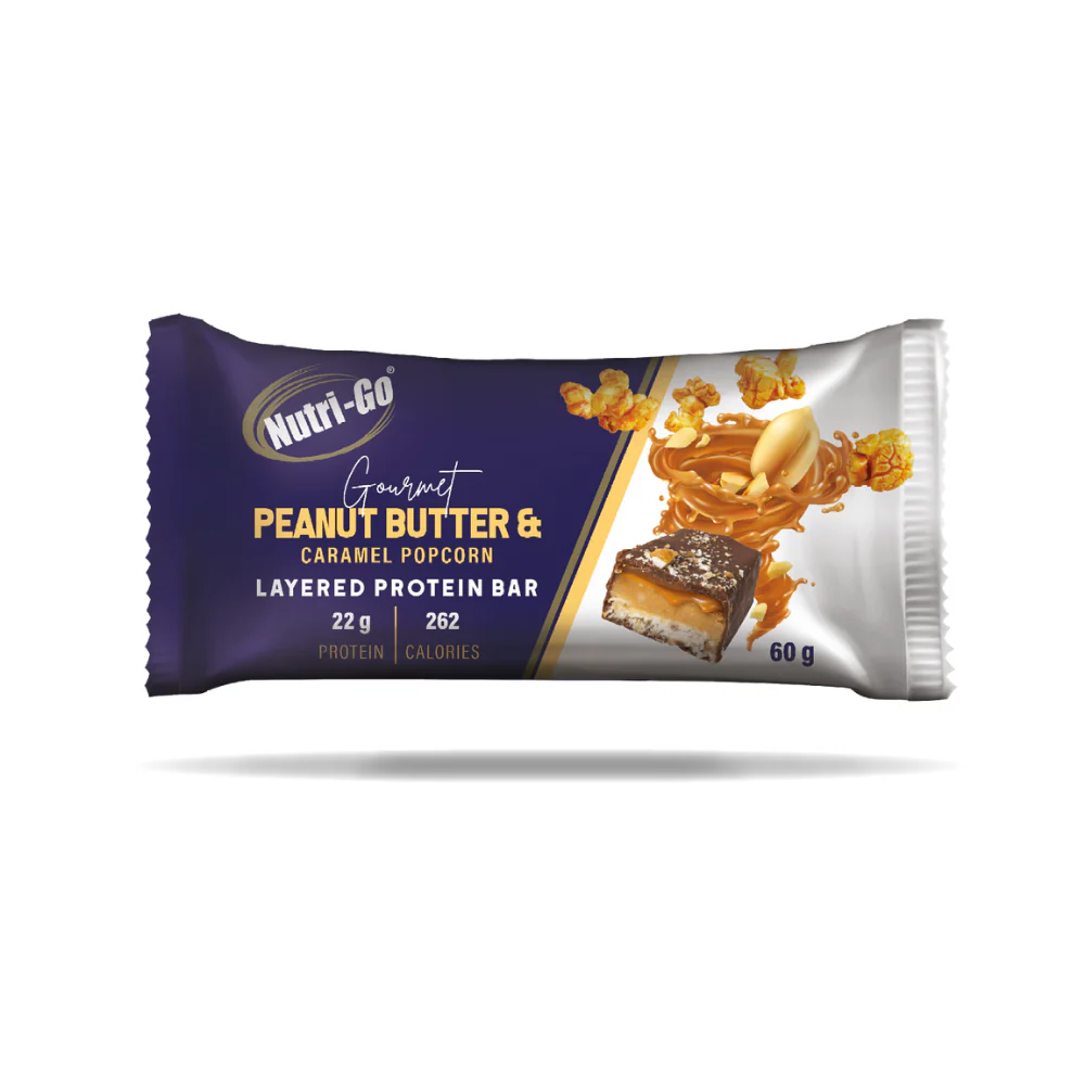 Nutri-Go Peanut Butter & Caramel Popcorn Protein Bar